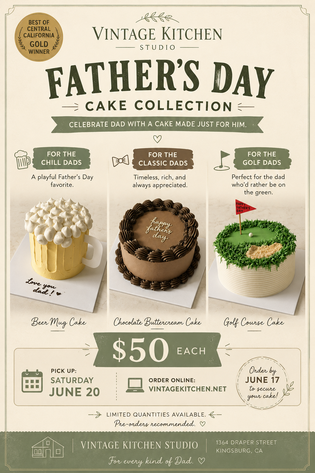 Father's Day Cake (Pickup 6/20)