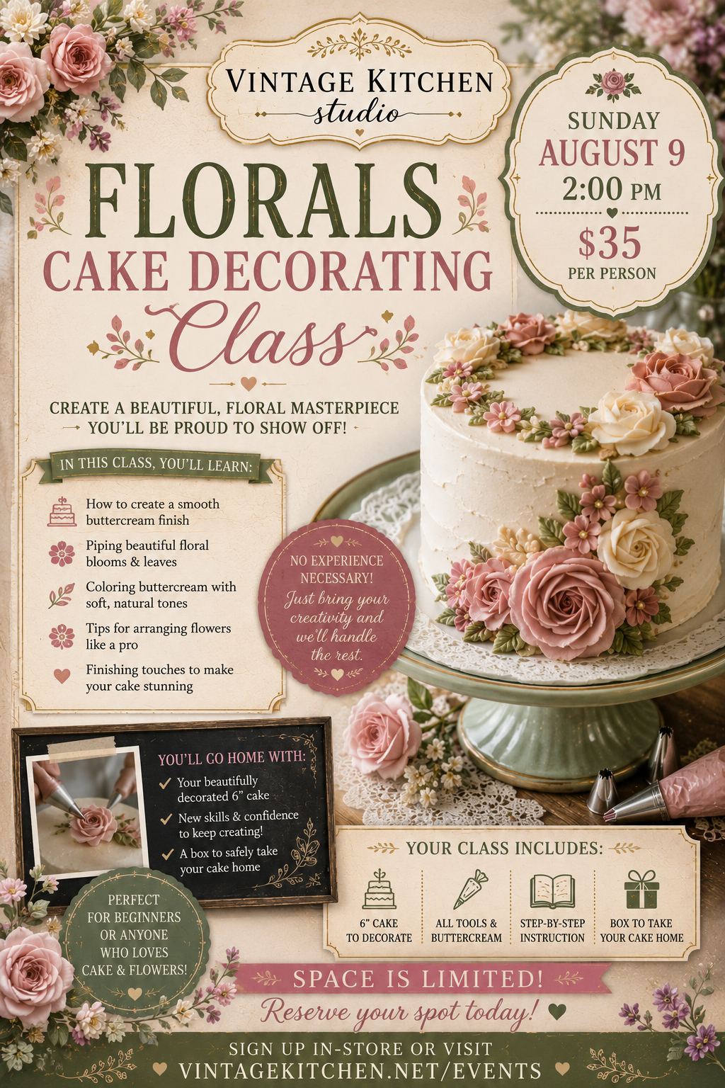 August Classes/Workshops