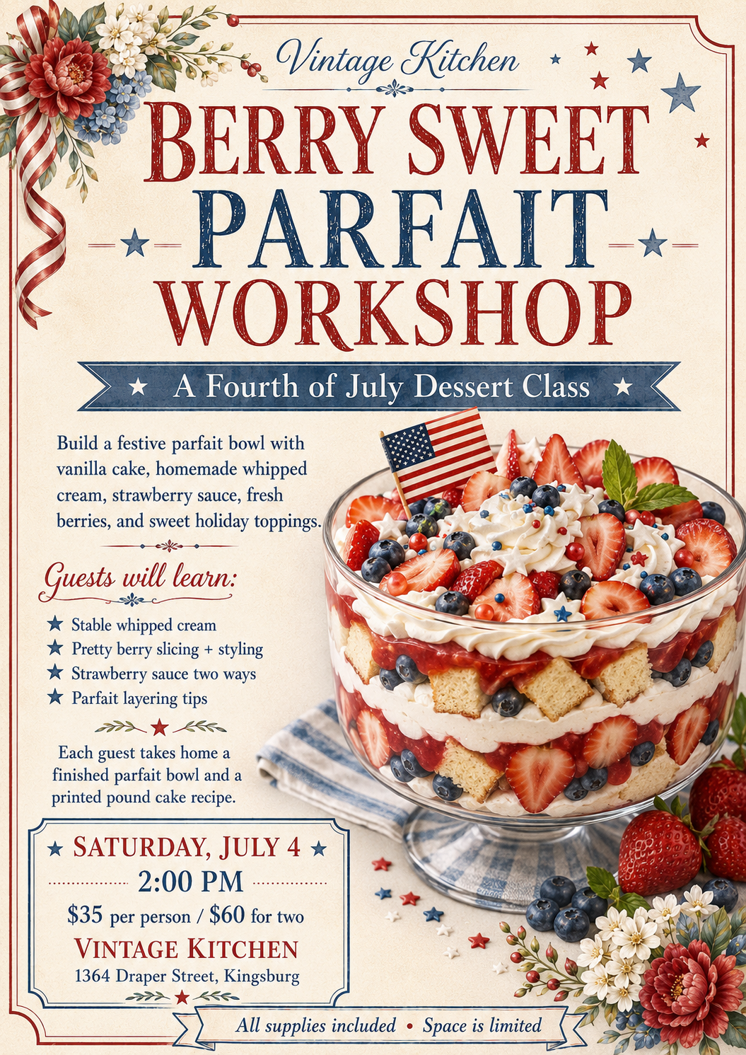 July Workshops/Classes