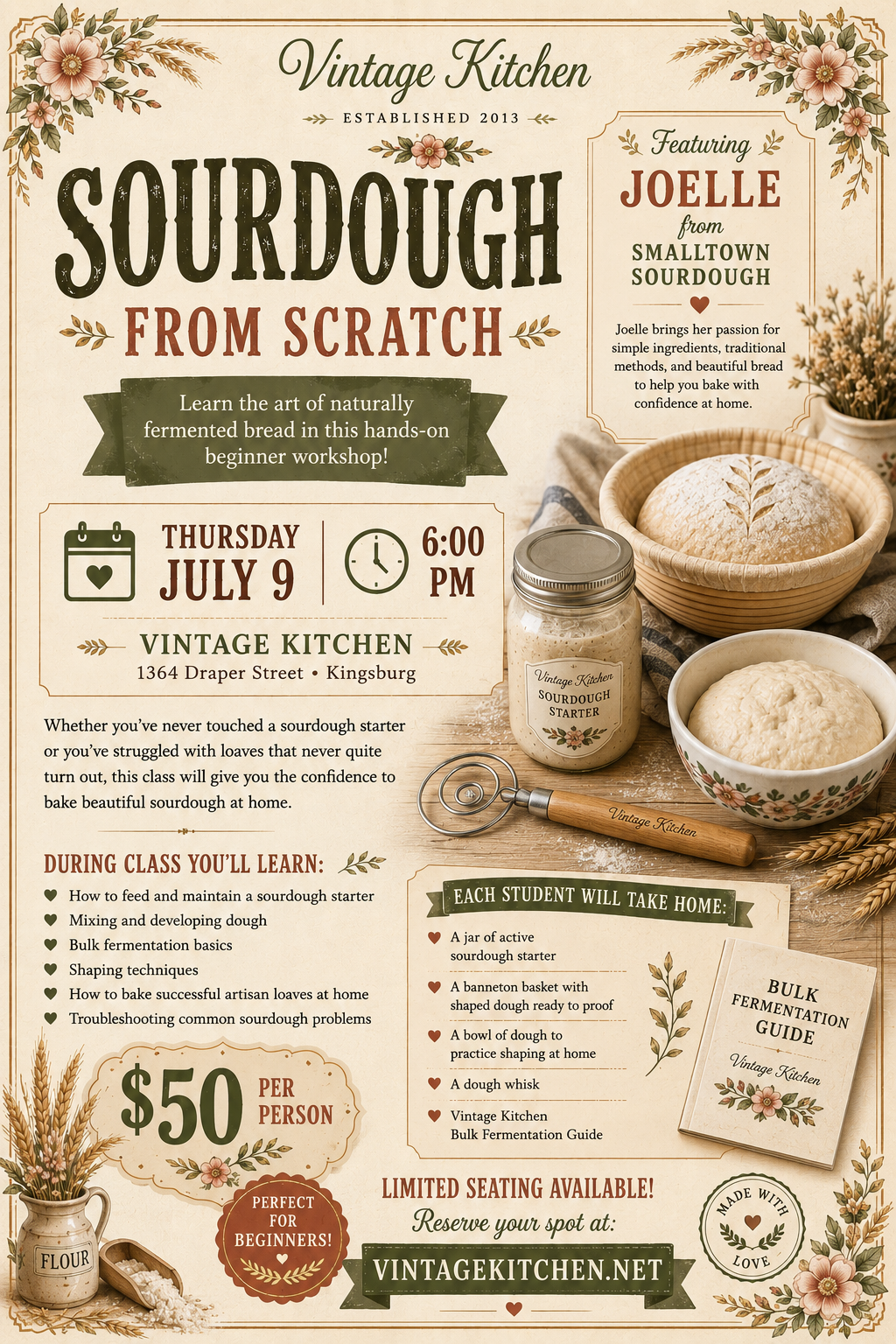 July Workshops/Classes