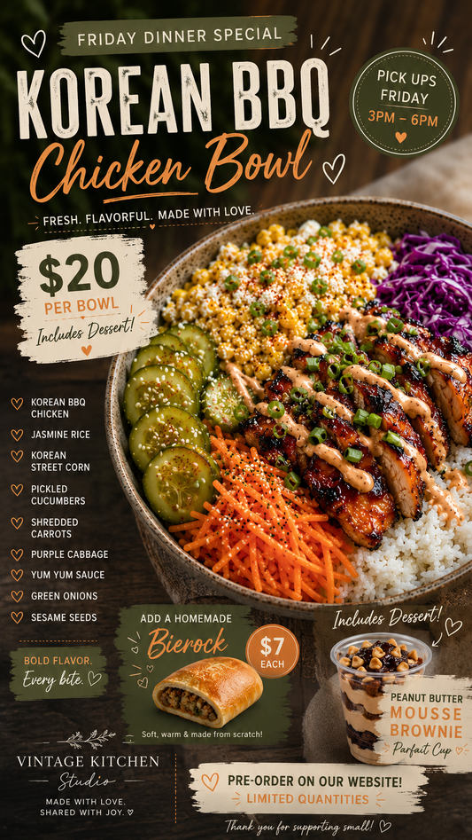 Friday Night Dinner 7/24 3pm-6pm Pickup